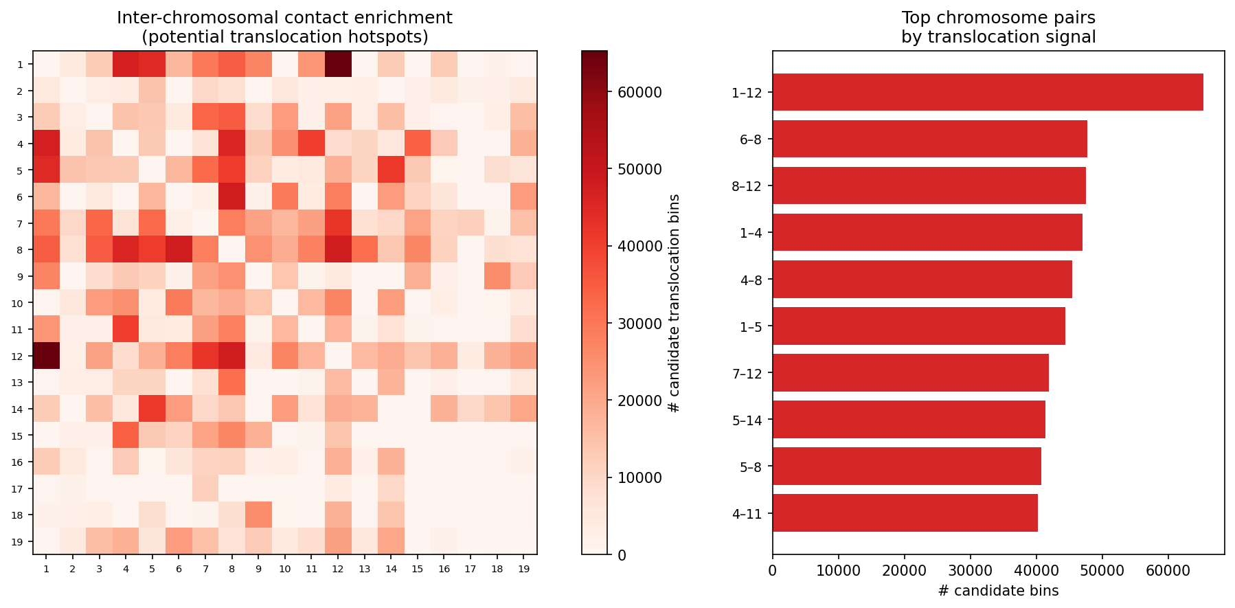 Translocation heatmap