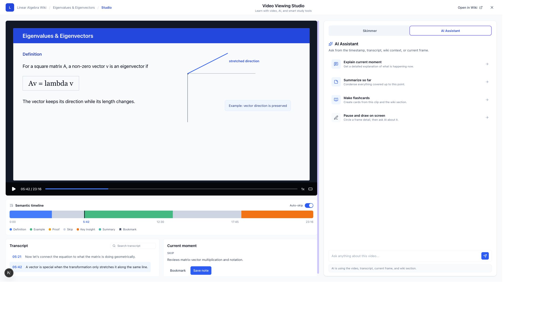Lykke video studio with AI assistant